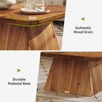 Table basse Tribesigns en bois massif de 80 cm, style moderne, couleur marron, table d'appoint pour salon, appartement, bureau à domicile, mobilier classique
