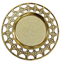 Assiette de présentation PP Rose 13 pouces, style rétro européen, pour mariage, banquet, hôtel, restaurant, décoration de table