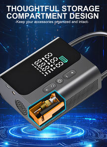 เครื่องเติมลมยาง2025แบบพกพาปั๊มลมอัตโนมัติ12V พร้อมมาตรวัดความดันปั๊มสุญญากาศสำหรับรถยนต์ - Product Image 2