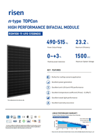 Panneau solaire photovoltaïque monocristallin bifacial double vitrage de type N TOPCON Longi X10 Jinko 3.0 Trina Aiko Risen 480W 500W 520W