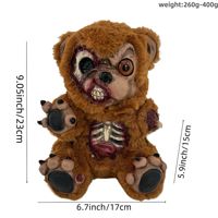 Nouvelle Poupée Ours en Peluche Transfrontalière, Style Animation, Jouet en Latex, Halloween, 30cm, Poupée Ornementale en Coton et Vinyle