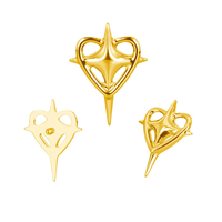 F136 Piercing de nombril et boucles d'oreilles pour enfants en alliage de titane plaqué or pour piercing corporel