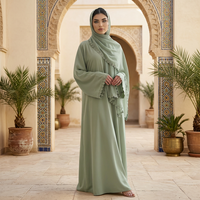 Abaya de luxe Loriya pour femmes musulmanes 2026, Abaya florale, vêtements islamiques, cardigan frontal avec hijab, Abaya modeste, Eid Ramadan Dubaï