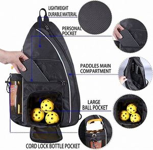 Échantillon Gratuit – Sac Bandoulière Réversible Multifonctionnel pour Sports de Plein Air, Sac de Transport pour Raquette de Pickleball - Product Image 4