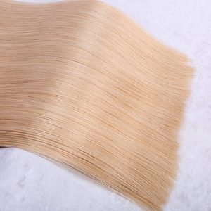 TopElles-extensiones de pelo europeo remy de doble punta, pelo de trama, color rubio, 12A, la mejor calidad - Product Image 6