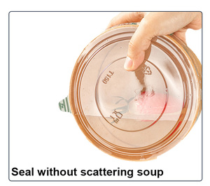 Thân Thiện Với Môi Nhà Hàng Takeaway Thức Ăn Nhanh Bao Bì Súp Salad Thực Phẩm <span class=keywords><strong>Container</strong></span> Dùng Một Lần Giấy Bát Có Nắp Đậy - Product Image 4