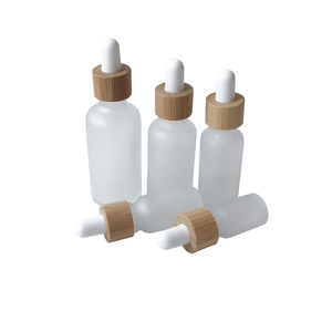 5ml 10ml tùy chỉnh mờ tinh dầu chai thủy tinh nhỏ giọt với nắp tre ống nhựa container mềm bao bì mỹ phẩm - Product Image 2