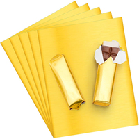 Envoltorio de Aluminio para Chocolate de Tamaño Personalizado, Papel de Aluminio Resistente al Aceite para Envolver Pequeños Bombones de Chocolate