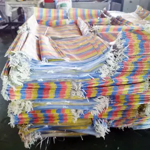 多哥加纳刚果的Saco Rafia定制彩色聚丙烯包装袋PP编织购物袋，带D型切割手柄