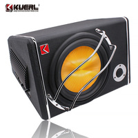 Caisse de subwoofer audio active haute performance pour voiture, subwoofer portable de 10 pouces en forme de trapèze pour voiture