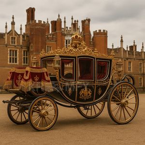 Nouvelle conception 2025, décoration de Noël en plein air, mariage, calèche à cheval européenne, à traction et électrique - Product Image 1