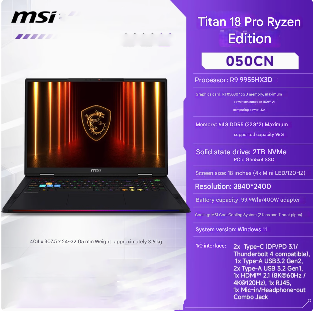 R9-9955HX 5080-050CN