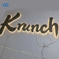 Vente en gros usine de lettres en relief 3D personnalisées rétroéclairées par LED, enseigne électronique pour nom de magasin, restaurant, devanture de commerce, bureau, salle de jeux