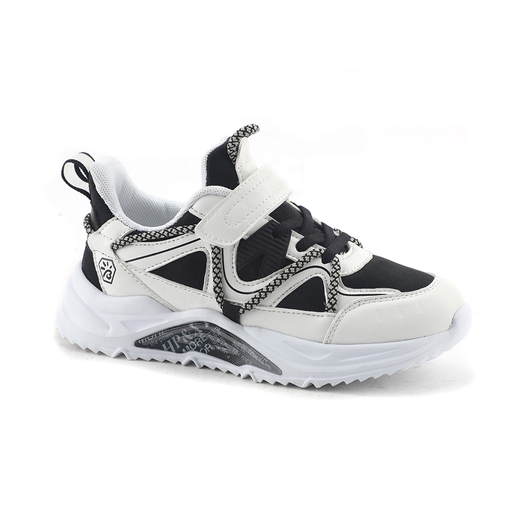 Zhongda/Детские кроссовки из искусственной кожи; Легкая спортивная обувь на платформе; Дышащие кроссовки для мальчиков и девочек