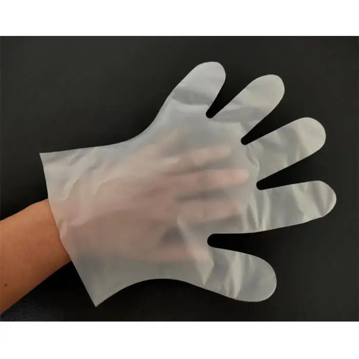 Ucuz yüksek kaliteli plastik gıda grad eldivenler elastik tpe eldiven su geçirmez mavi şeffaf siyah tpe eldiven film malzemesi
