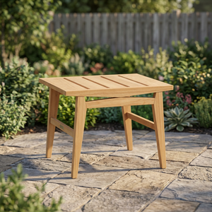 Table de salle à manger d'extérieur carrée en teck massif - Design moderne, durable, écologique et résistant à l'eau pour jardin, patio et usage intensif - Product Image 2