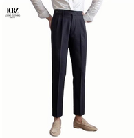 Pantalon de costume décontracté pour hommes d'affaires italien nouveau SAG grande taille sans repassage options de taille disponibles pantalon de robe à boucle Paris