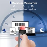 Eyoyo 1D 2D portátil de mano inalámbrico Mini Bluetooth Qr lector de código de barras PDF417 Android escáner de código de barras para inventario