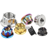 Écrous en titane de qualité supérieure M6 M8 M10 M12 pas 1,25 M14 pas 1,5 M16 pas 1,5 Torx à bride hexagonale, fixation en titane personnalisée