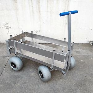 Carrello da Pesca in Alluminio con Quattro Ruote Gonfiabili, Capacità di Carico 100kg, Portatile, Personalizzabile OEM, Trolley da Spiaggia per Attrezzi da Pesca - Product Image 2