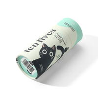 Tube en papier cylindrique sur mesure avec revêtement de qualité alimentaire pour l'emballage de friandises pour animaux de compagnie, boîte en papier cylindrique pour aliments pour chiens et chats