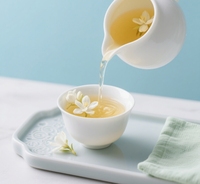 Thé vert au jasmin pour bubble tea, thé amincissant en vrac, vente en gros, emballage bouteille/boîte/sachet, longue finale en bouche, bienfaits pour la santé