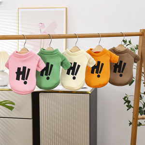 Sweat à capuche pour chien, couleur bonbon, imprimé lettres, vêtements pour animaux de compagnie en polyester, pour petits chiens, printemps, automne, hiver - Product Image 1