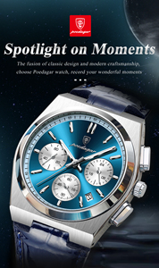 Montres-bracelets de luxe POEDAGAR 970 en quartz pour hommes d'affaires, étanches, lumineuses, chronographe, montres pour hommes, Montre Homme, Relojes - Product Image 3