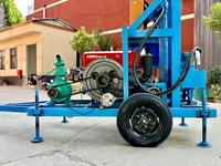 Petite foreuse hydraulique, moteur diesel 25 CV, machine de forage portable pour puits d'eau souterraine domestique, profondeur max. 150 m