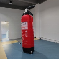 Extincteur gonflable LED de 2,5 m, grand modèle, thème sécurité incendie, accessoire publicitaire pour affichage en centre commercial/exposition/festival/événement de marque