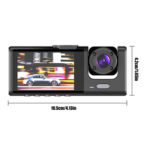Relee 3-in-1 1080P Auto Dashboard Kamera Video recorder 360 Grad drehbare Halterung vorne hinten Ansichten Taxi WiFi Option für Fahrzeuge - Product Image 5
