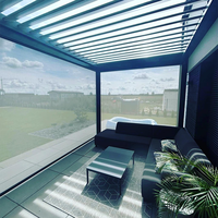 Système de pergola automatique résistant aux intempéries pour patio extérieur, avec télécommande et capteur de pluie, sans entretien, directement de l'usine