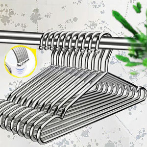 Yolecen Single Tier Glossy Iron Metal PVC Coat Rack with Personalized Thin Notched Grooves Space-Saving <strong>Wire</strong> Steel <strong>Hangers</strong> - Product Image 3