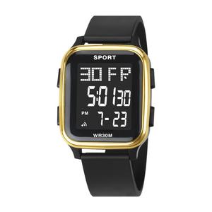 Montre de sport numérique multifonctionnelle pour homme, nouvelle mode, avec alarme lumineuse pour activités de plein air, en plastique, vente en gros - Product Image 3