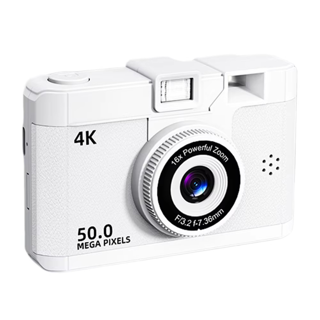2.0IPS HD Screen 50MP M16 700mAh Dual-Lens 16x Zoom CCD Imaging Compact Digital Camera for Travel/Students-16x Zoom HD Camera