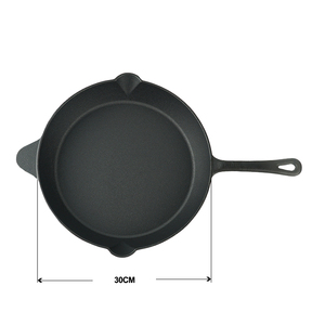 Sartén <span class=keywords><strong>de</strong></span> <span class=keywords><strong>Hierro</strong></span> Fundido Antiadherente, Estilo Americano, Segura, Ecológica y Duradera, <span class=keywords><strong>de</strong></span> 30 cm, Precurada para Cocina <span class=keywords><strong>de</strong></span> Gas, Inducción y Horno - Product Image 5