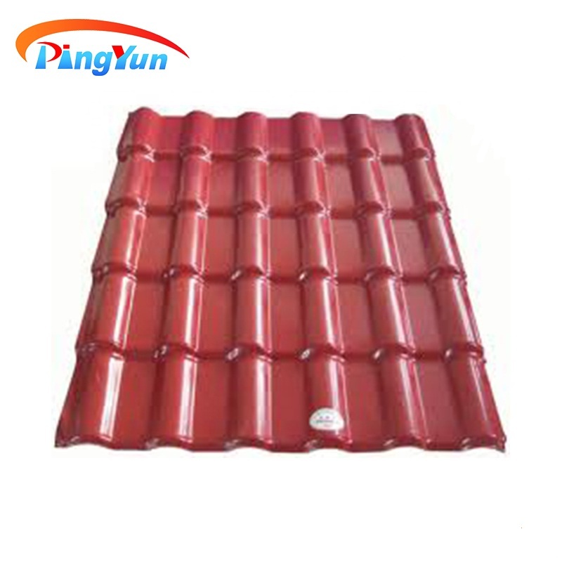 light weight ASA resin roof tiles PVC roofing cheap techo plastic sheet of roof top