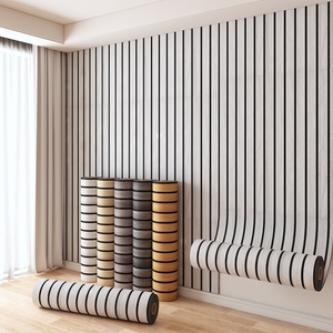 Carta da Parati 3D Moderna con Design Effetto Legno, Alta Qualità, Colore Puro per Uso Domestico e Alberghiero, Soluzione di Design Grafico - Product Image 1