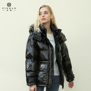 Venta caliente abrigo de invierno para mujer abrigo corto de burbuja de plumón de pato de alta calidad chaqueta acolchada cálida Forladies - Product Image 1