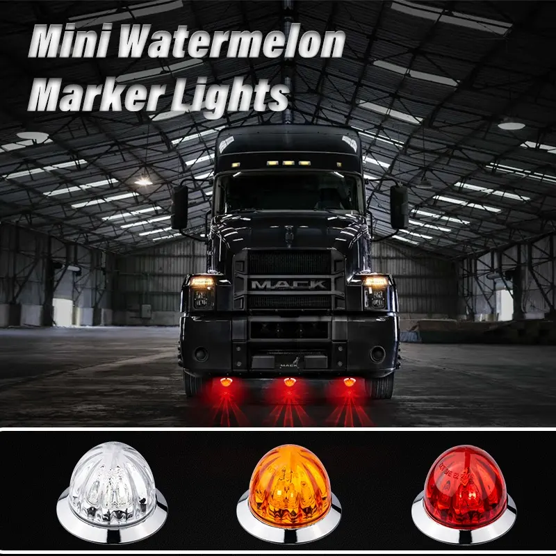 Dual color watermelon 19 led truck side marker led lights IP67 roof light led for truck