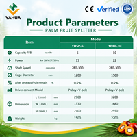 Décortiqueuse rotative robuste YAHUA pour fruits de palmier, 6-10 TPH, faible consommation d'énergie, faible taux de bris, pour usine de traitement de l'huile de palme