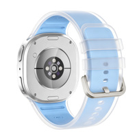 Bracelet de sport respirant à bordure transparente, style gelée, en silicone souple, avec fermoir auto-agrippant pour Watch 9/8/8