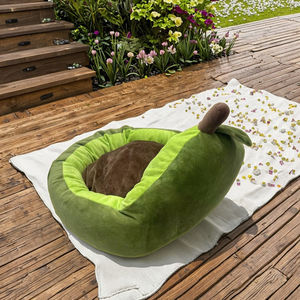 MEIweipet Einzigartiges kuschel iges Micro Plüsch Green Pears Shape Hunde bett - Product Image 3