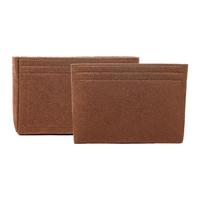Organizer Tas Tangan, Sisipan Organizer Tas dari Kain Felt dengan Resleting, Cocok untuk Kantong Perlengkapan Mandi