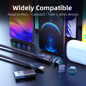 <span class=keywords><strong>New</strong></span> 11pin pd60w/100W 6in1 loại C sạc từ <span class=keywords><strong>USB</strong></span> Cáp dữ liệu với 3 đầu <span class=keywords><strong>USB</strong></span> <span class=keywords><strong>Adapter</strong></span> cho điện thoại di động - Product Image 4