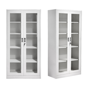 Cassa del libro della porta a battente d'acciaio di alta qualità documenti del metallo archiviazione per ufficio armadietto di archiviazione con vetro - Product Image 1