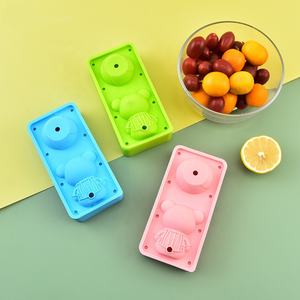 DM447 moule 3D en Silicone pour gâteau et Popsicle en forme d'ours, moule stéréoscopique en <span class=keywords><strong>treillis</strong></span> de glace Rose avec couvercle pour boissons faites maison - Product Image 1