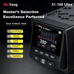 YCS S1-160 Ultra Lötstation mit Automatischer Ruhezustand-Funktion, Kompatibel mit 245/210/115 Spitzen, Reparaturwerkzeuge - Product Image 3