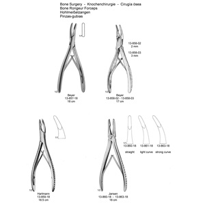 Jansen Bone rongeurs คีมผ่าตัด, คีมหนีบกระดูกขนาด18ซม. ทำจากสเตนเลสคุณภาพเยอรมัน - Product Image 1
