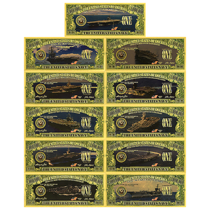 11 stijlen US Navy gouden folie bankbiljet 1000000 USD dubbelzijdig 15x7cm verzamelbaar non-valuta cadeau voor veteranen & verzamelaars - Product Image 2